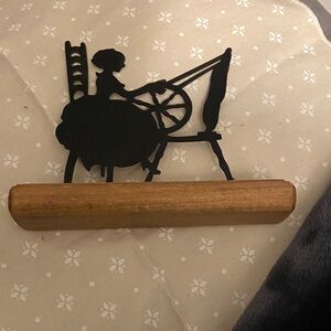 Vintage Spinning Wheel Silhouette Window sitter